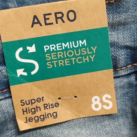 Aeropostale Seriously Stretchy  Super High Waist Distressed Jeggings Sz 8S - Picture 8 of 11